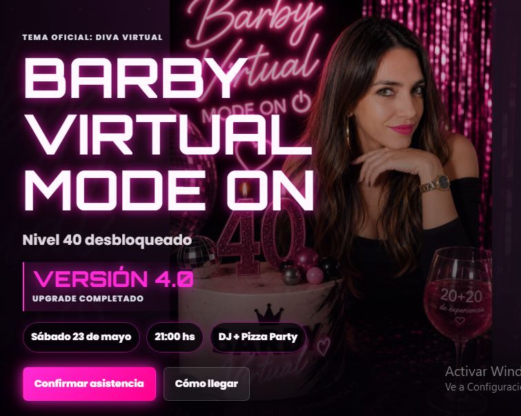 Vista de Barby Virtual / Invitación digital